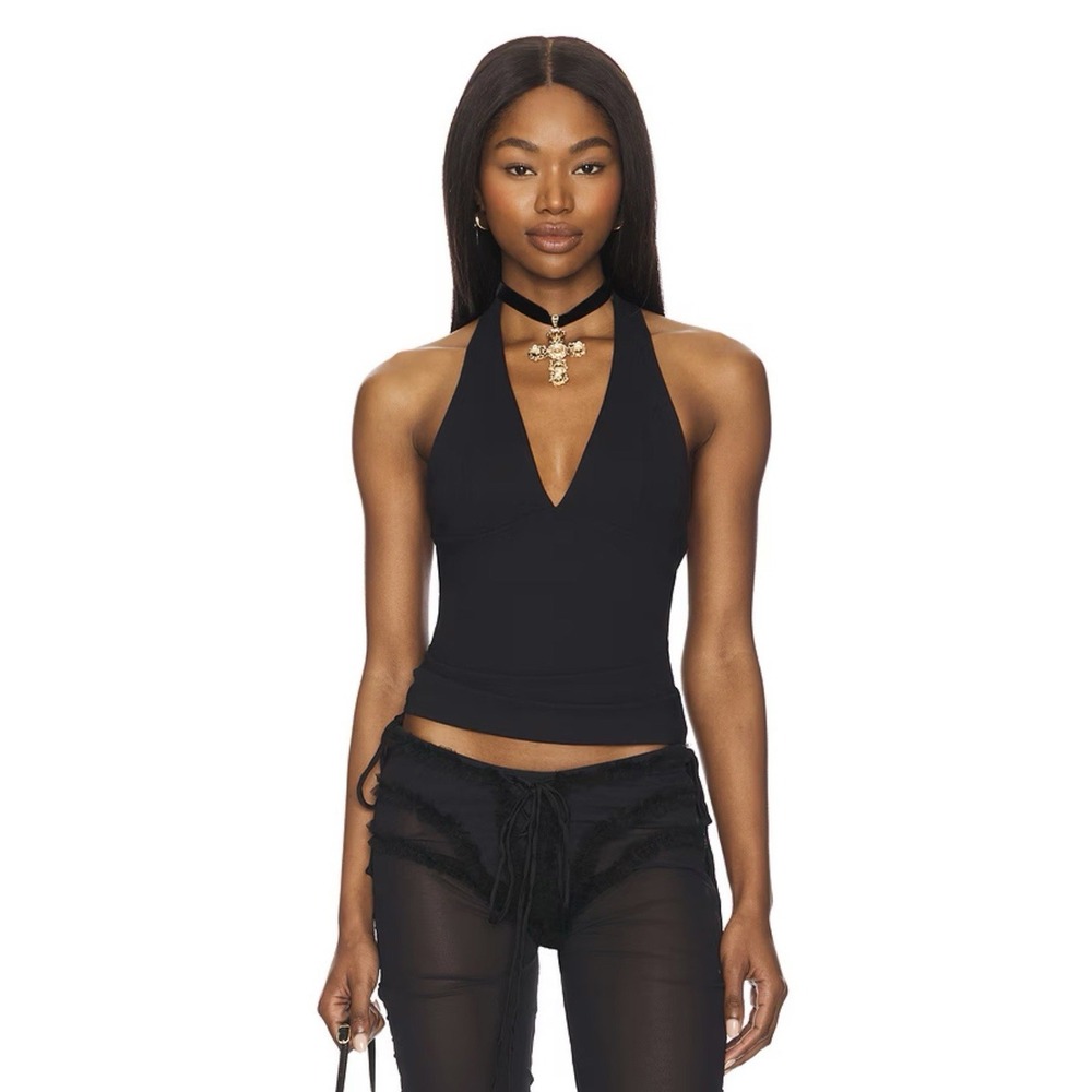 NWT Free People Intimately Still Here Halter Cami Top Sz S Cozy Lounge